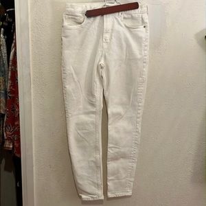 Everlane High Rise White Skinny Jean